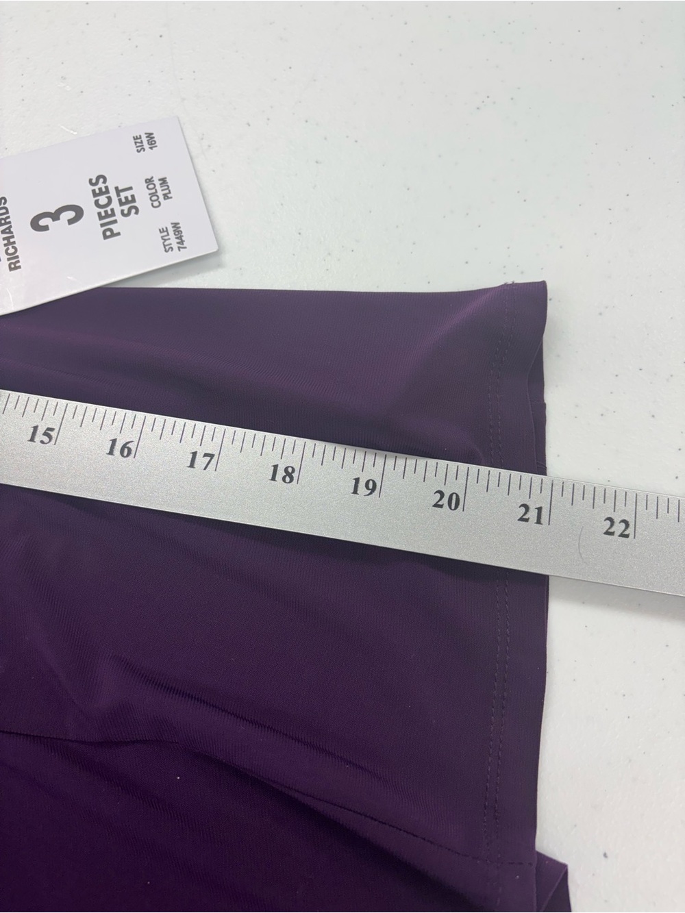 RM RICHARDS PANTS SUIT 3 PIECE
WOMEN 16 W PLUM PURPLE POLYESTER - Picture 6 of 15